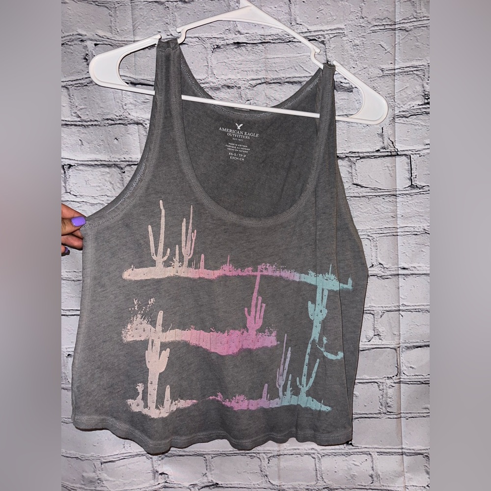 Grey American eagle tank top